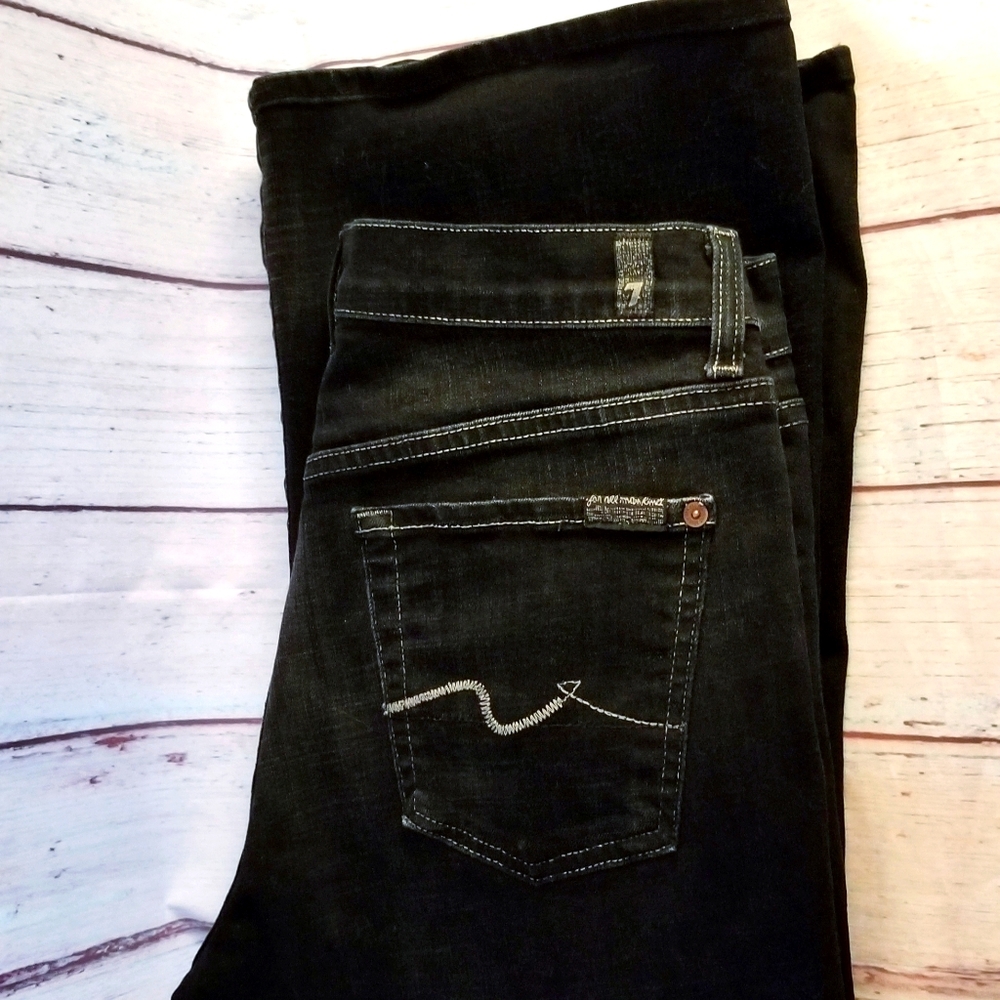 Men's Size 30 7 For All Mankind BLACK Jeans